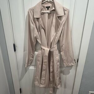 Express Light Beige Trench Coat with Belt L